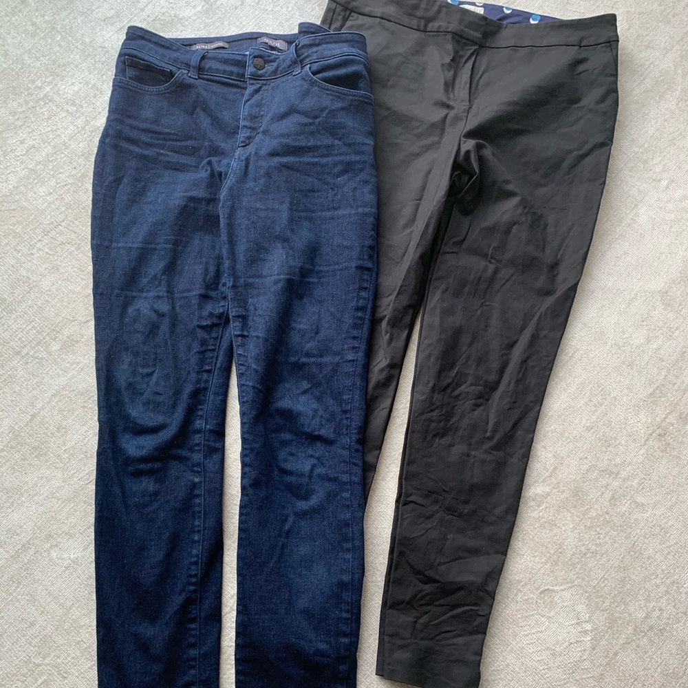 Barely worn NYDG jeans and Boden black chinos 12.